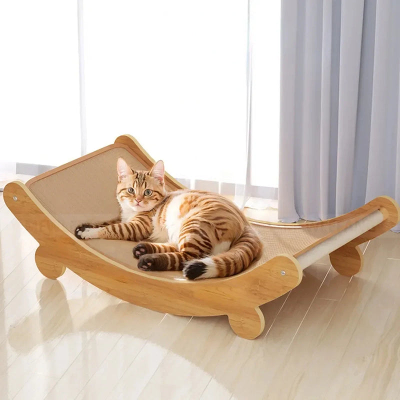 Rascador de madera resistente al desgaste para gatos, tablero para rascar para gatos, juguetes para gatos, reclinable, resistente a los arañazos, poste resistente al desgaste