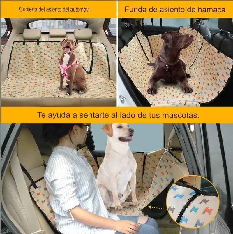 Protector impermeable para asiento de coche para perros, protector impreso para perro✅