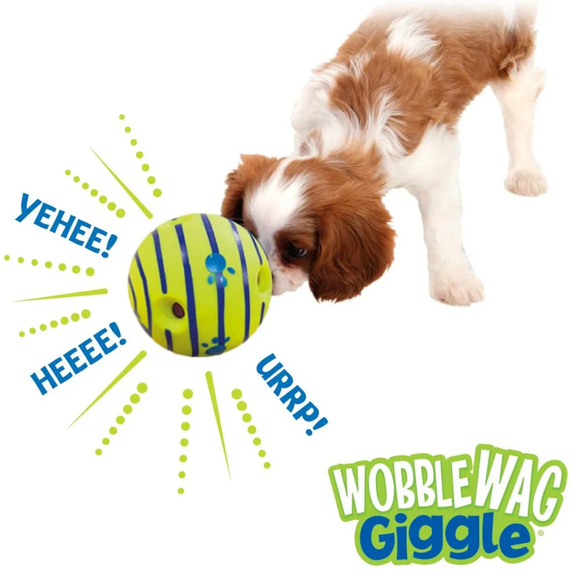 Wobble Wag Giggle Glow Ball Brinquedo Interativo para Cachorro Sons divertidos de riso quando enrolado ou sacudido