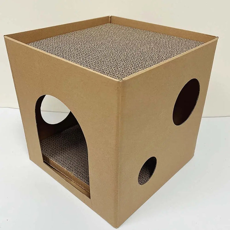 Caja de cartón para gatos, resistente al desgaste