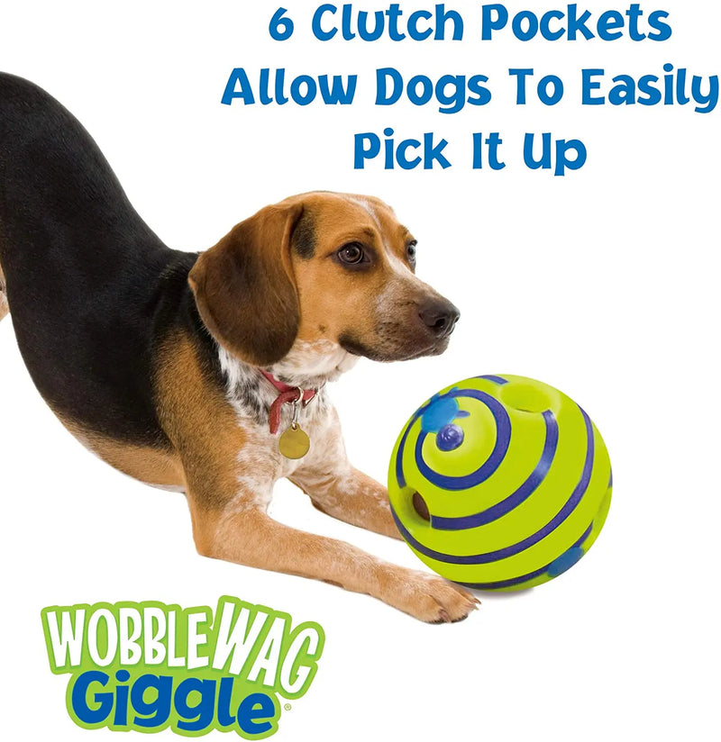 Wobble Wag Giggle Glow Ball Brinquedo Interativo para Cachorro Sons divertidos de riso quando enrolado ou sacudido