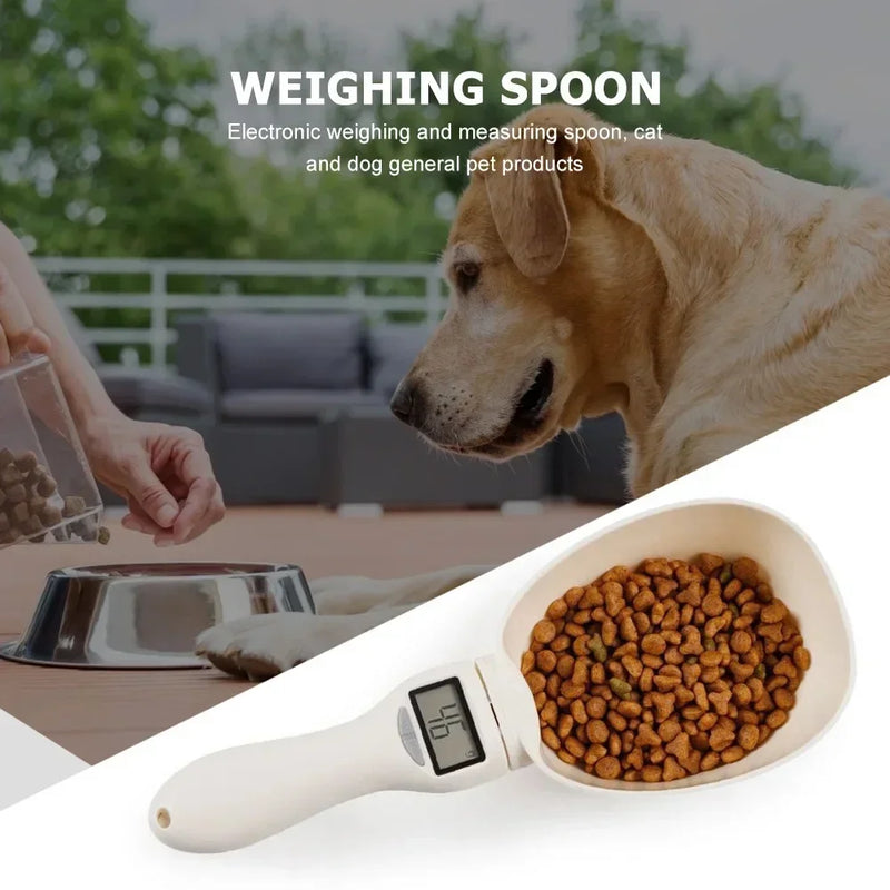 Cuchara medidora de alimentos para mascotas, taza medidora electrónica de comida para perros y gatos, báscula Digital para cuchara, báscula de comida de cocina con pantalla LED