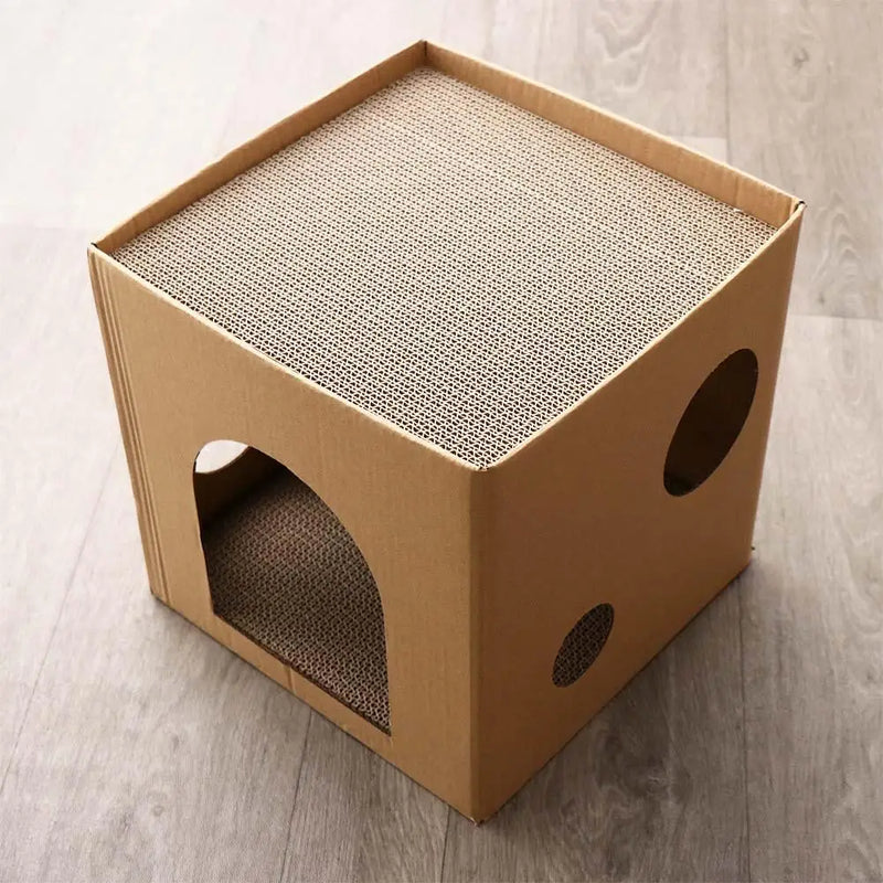 Caja de cartón para gatos, resistente al desgaste