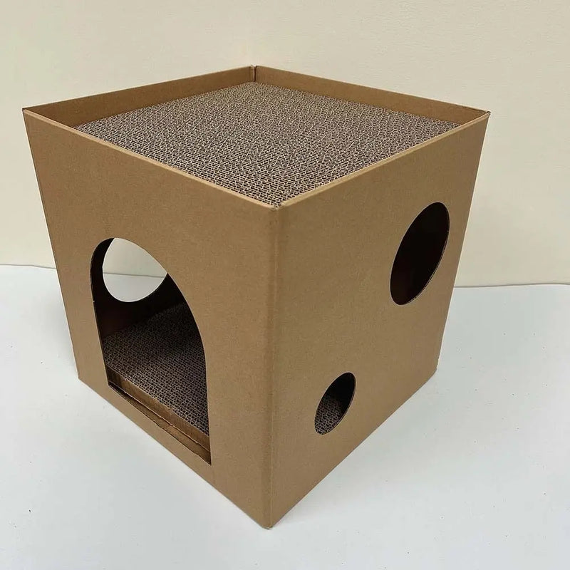 Caja de cartón para gatos, resistente al desgaste