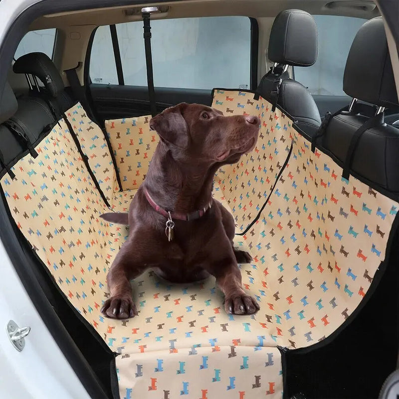 Protector impermeable para asiento de coche para perros, protector impreso para perro✅