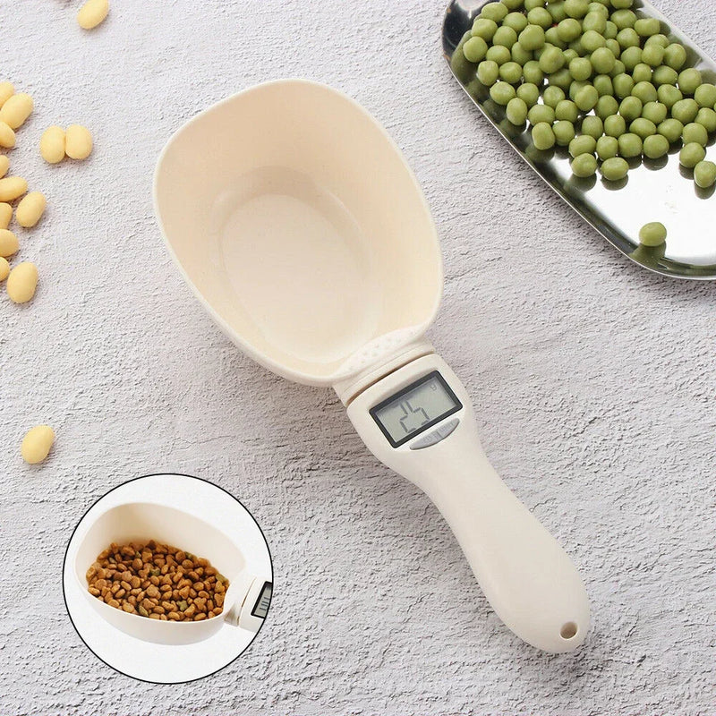 Cuchara medidora de alimentos para mascotas, taza medidora electrónica de comida para perros y gatos, báscula Digital para cuchara, báscula de comida de cocina con pantalla LED