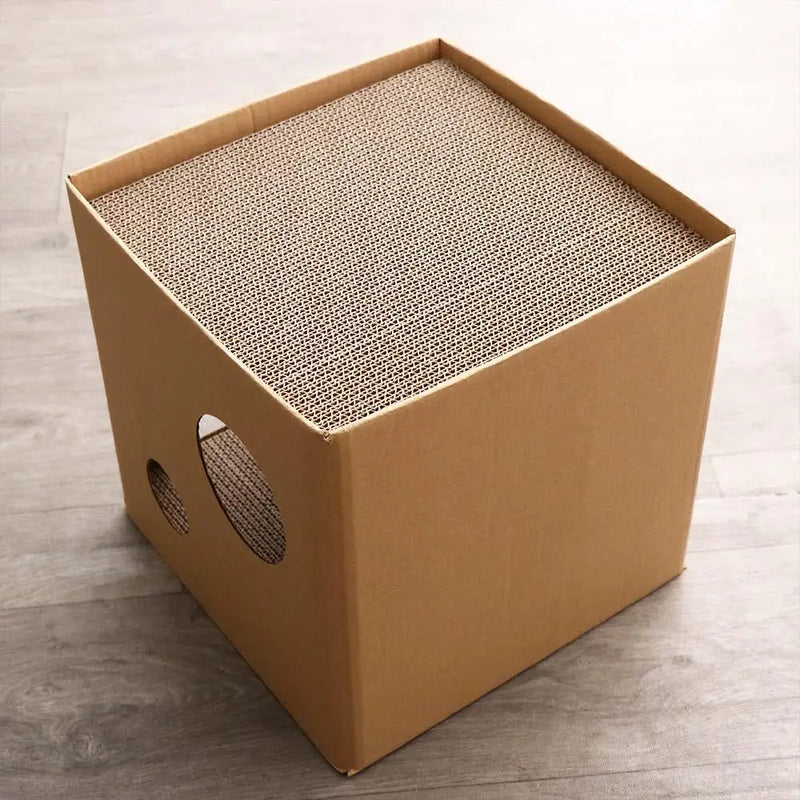 Caja de cartón para gatos, resistente al desgaste